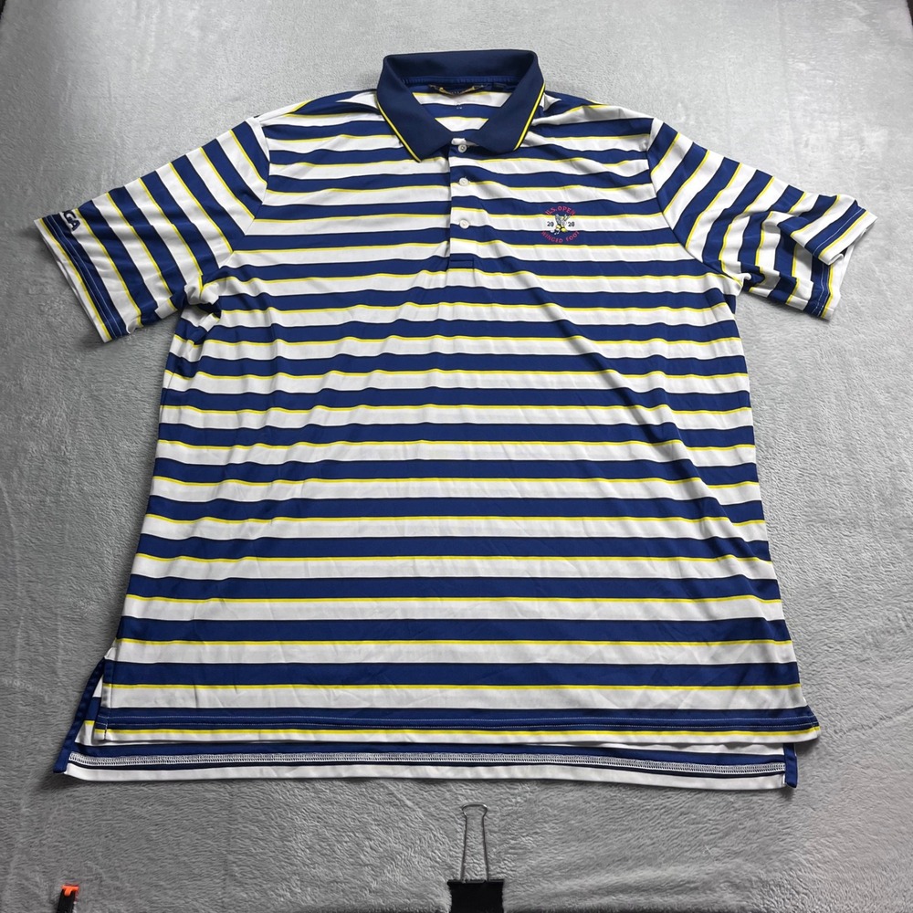 Polo Ralph Lauren 2020 US Open Winged Foot Golf Polo Shirt Mens XXXL Blue Stripe - Picture 5 of 10